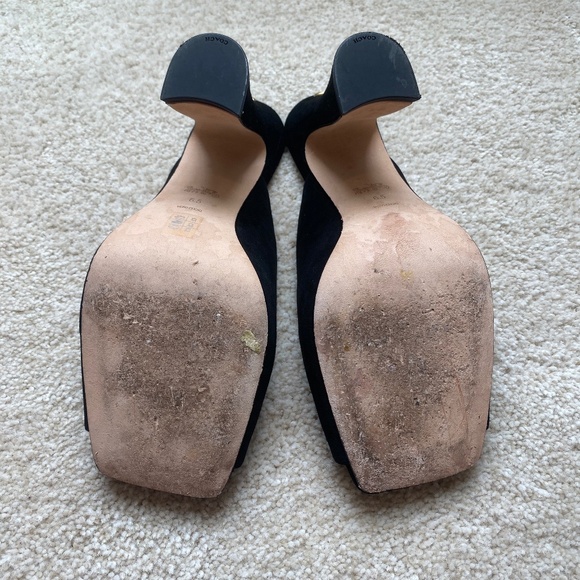Coach Laurence Black Suede Heels Size 6.5 - Picture 6 of 7